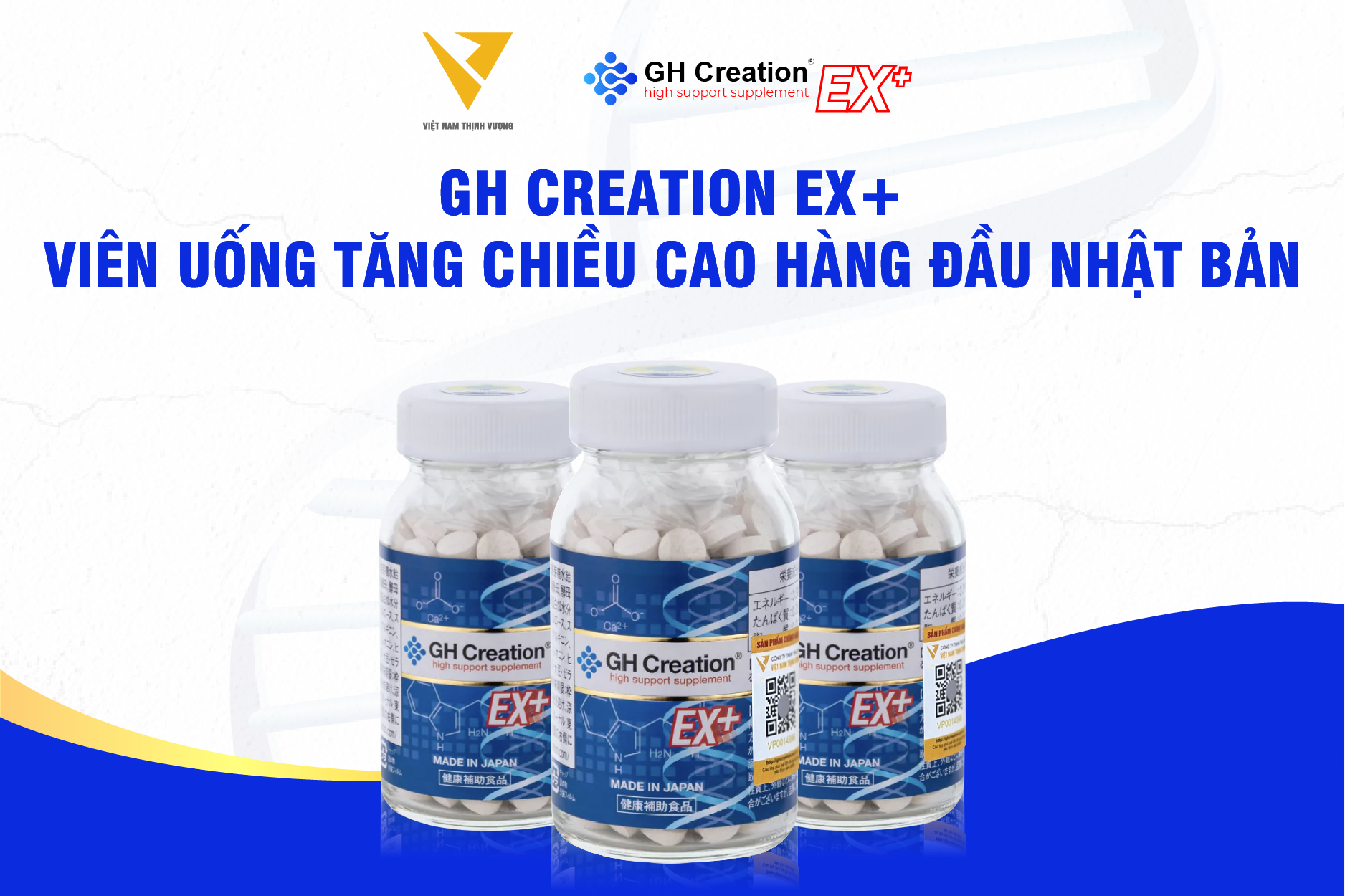 GH Creation EX+ - viên uống tăng chiều cao hàng đầu Nhật Bản GH Creation EX+ - viên uống tăng chiều cao hàng đầu Nhật Bản