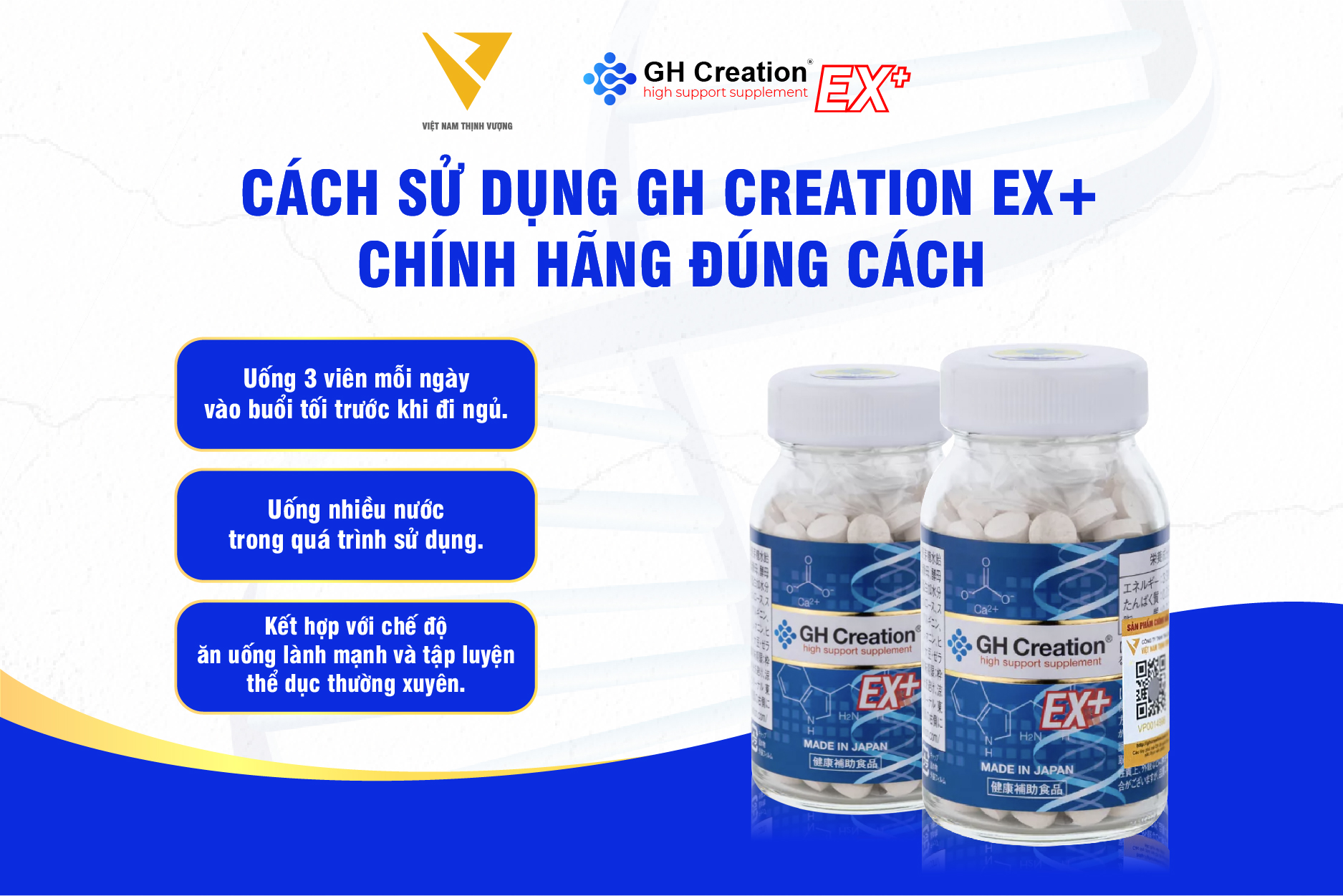 Cách sử dụng GH Creation EX+ chính hãng đúng cách Cách sử dụng GH Creation EX+ chính hãng đúng cách
