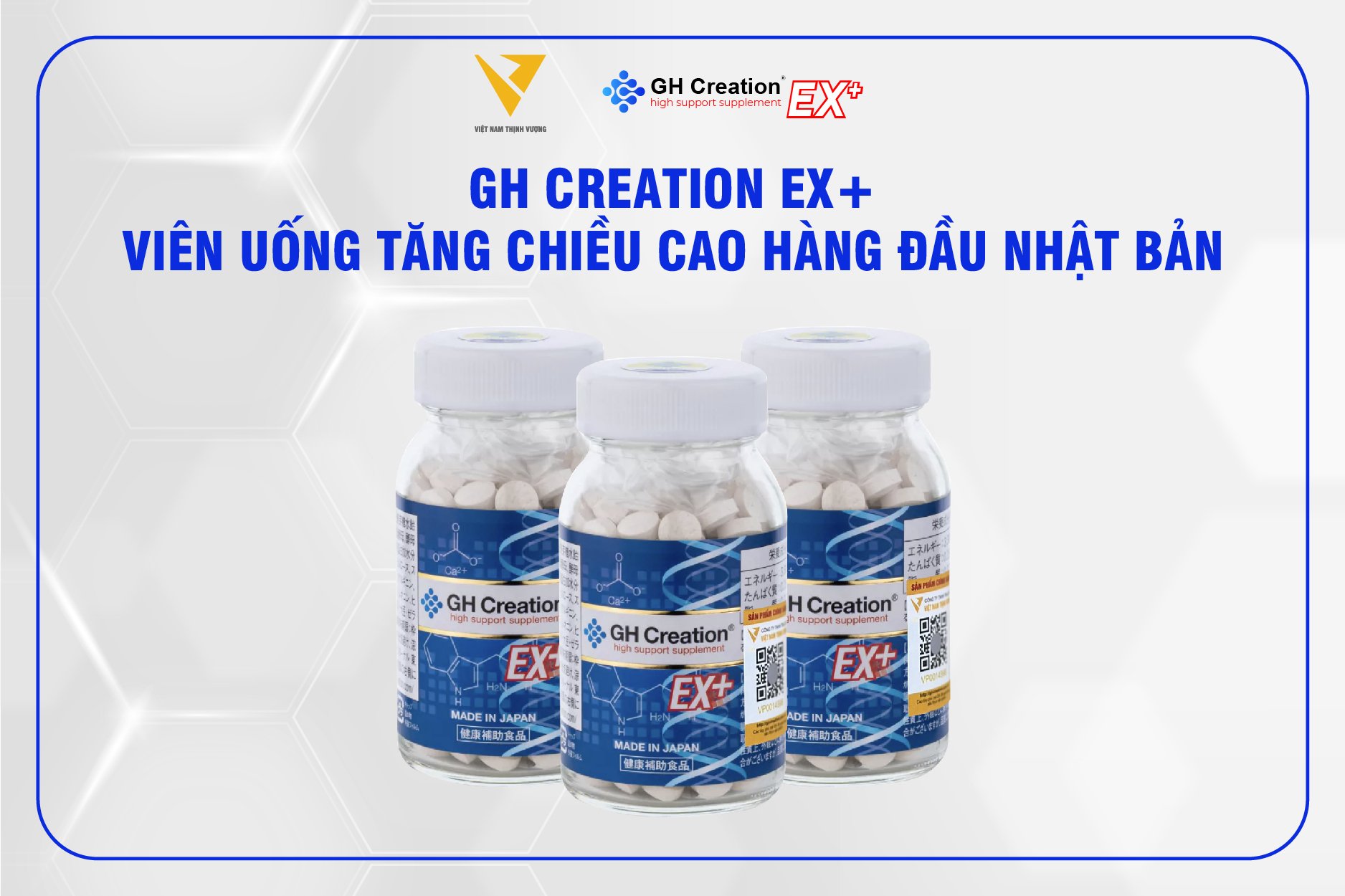 GH Creation EX+ chính hãng - Viên uống tăng chiều cao hàng đầu Nhật Bản GH Creation EX+ chính hãng - Viên uống tăng chiều cao hàng đầu Nhật Bản