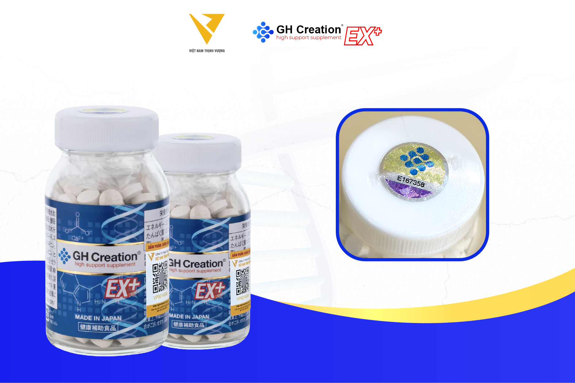 Ý nghĩa của tem trên nắp lọ GH Creation EX+ chính hãng Ý nghĩa của tem trên nắp lọ GH Creation EX+ chính hãng