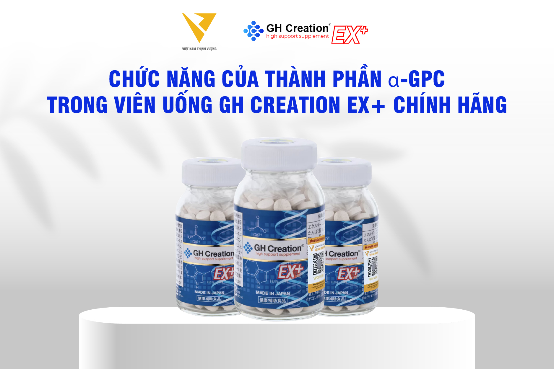 Chức năng của thành phần α-GPC trong viên uống GH Creation EX+ chính hãng