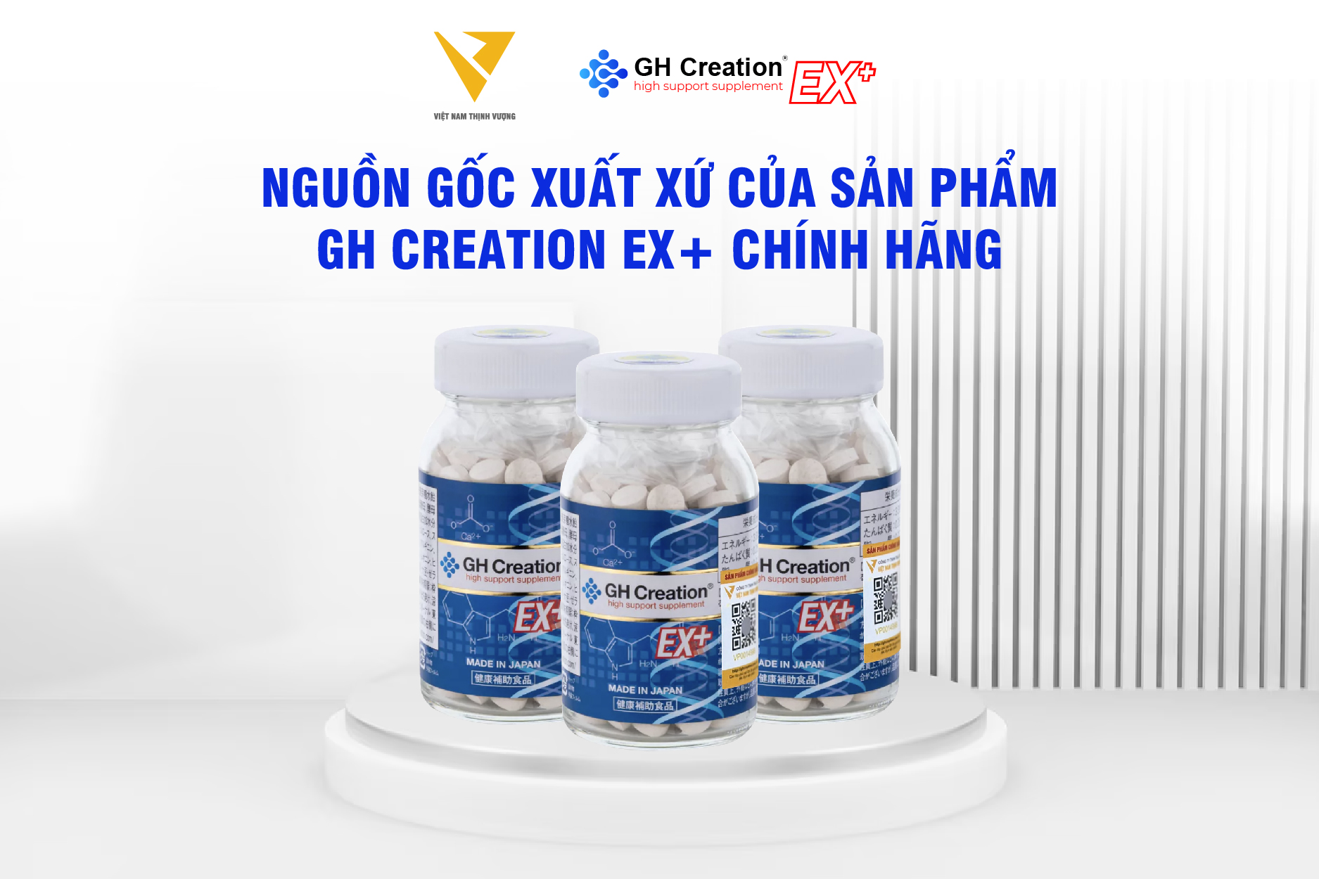 Nguồn gốc xuất xứ của sản phẩm GH Creation EX+ chính hãng