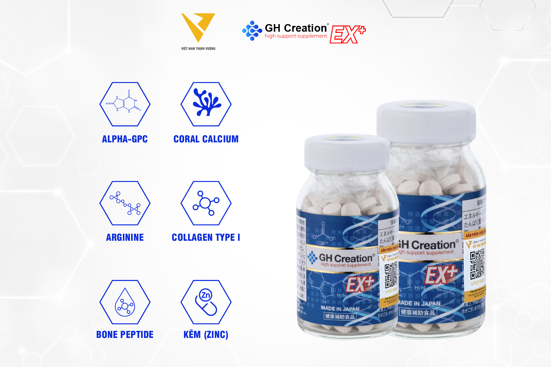 Các thành phần quan trọng trong sản phẩm GH Creation EX+ chính hãng Các thành phần quan trọng trong sản phẩm GH Creation EX+ chính hãng