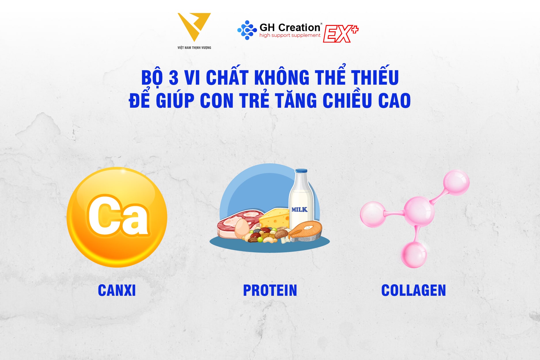 Bộ 3 vi chất không thể thiếu giúp con trẻ tăng chiều cao