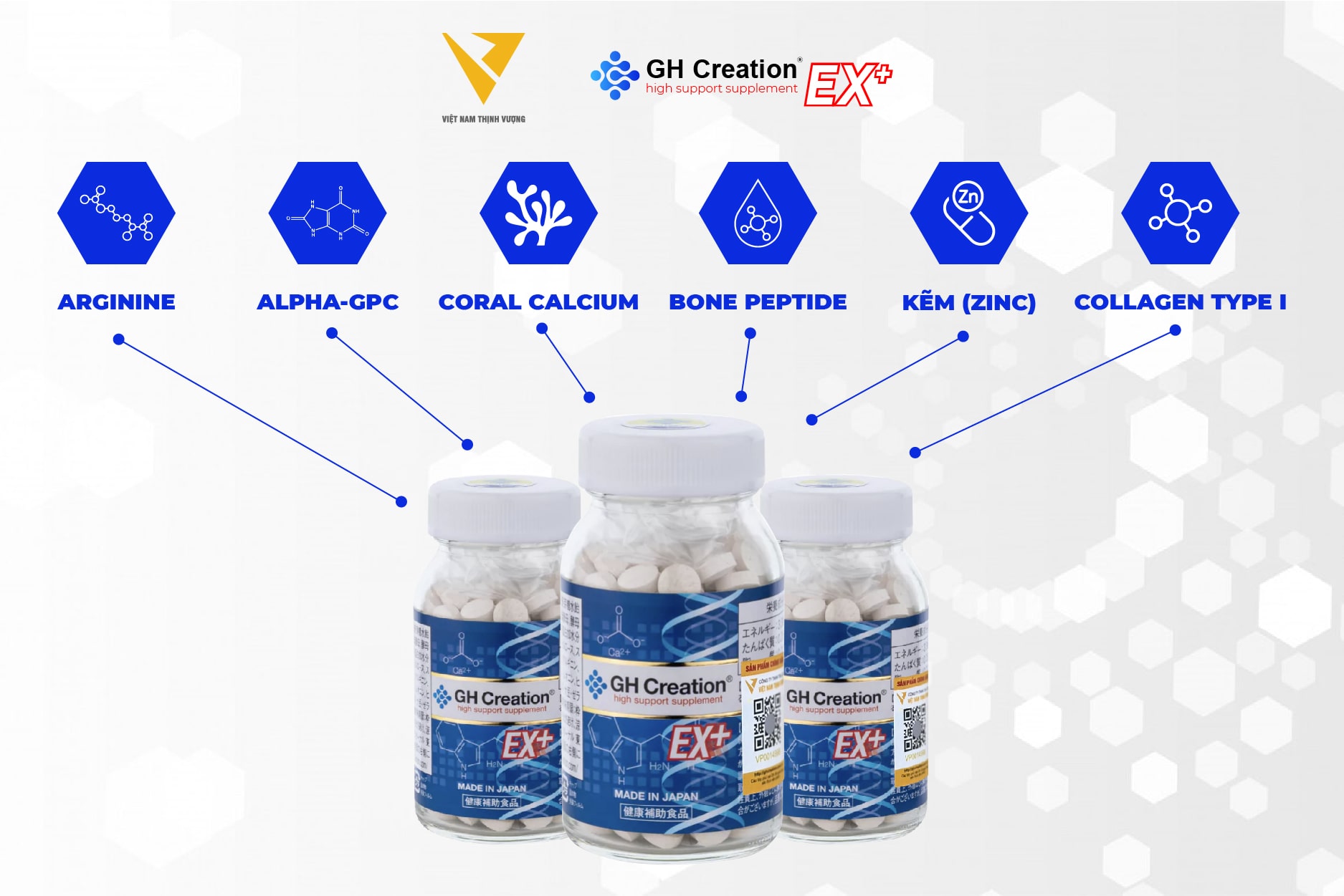 Thành phần độc đáo tạo nên sự khác biệt của GH Creation EX+ chính hãng Thành phần độc đáo tạo nên sự khác biệt của GH Creation EX+ chính hãng