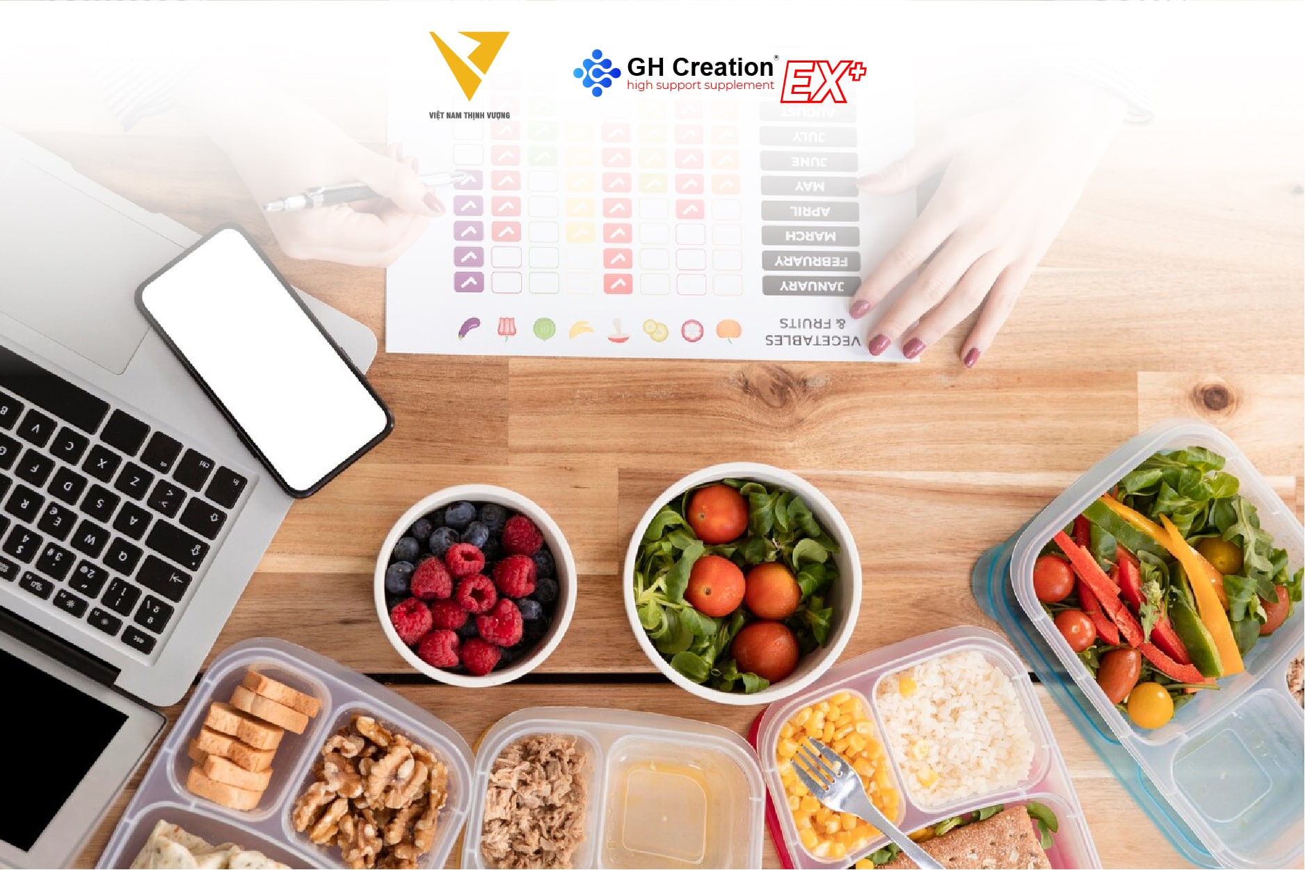 Nghiên cứu và lên thực đơn đầy đủ chất dinh dưỡng Nghiên cứu và lên thực đơn đầy đủ chất dinh dưỡng