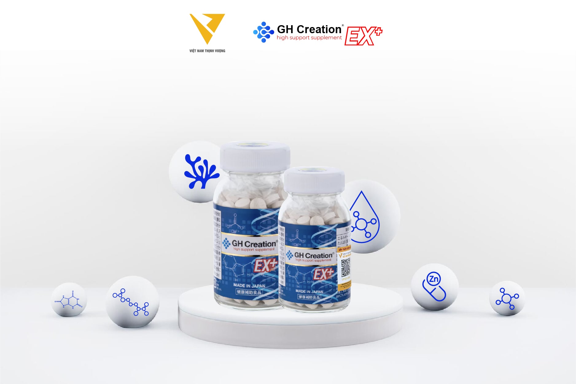 Tổng quát về sản phẩm GH Creation EX+ chính hãng viên uống hỗ trợ tăng chiều cao Nhật Bản Tổng quát về sản phẩm GH Creation EX+ chính hãng viên uống hỗ trợ tăng chiều cao Nhật Bản